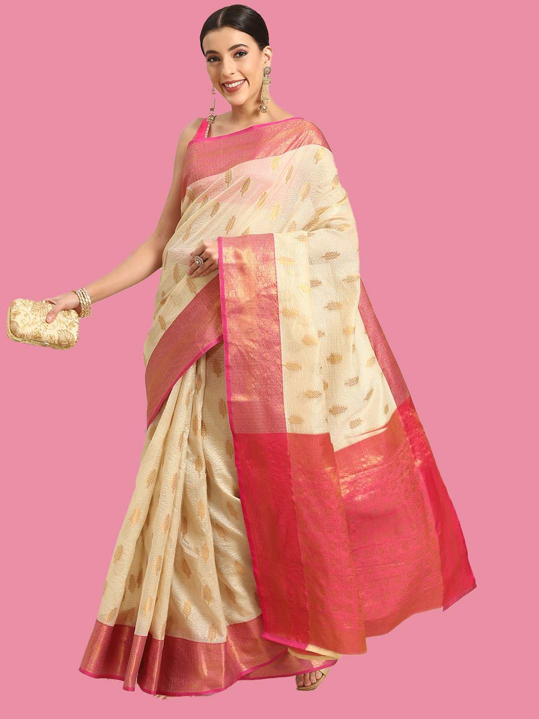 Mysore Silk Tissue Saree Contrast Blouse Design