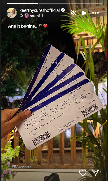 keerthy suresh goa wedding