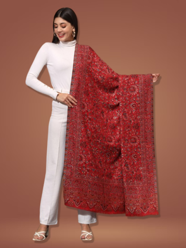 Ethnic Motif Kashmiri Shawl