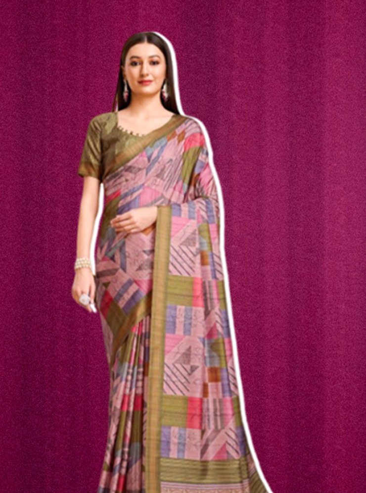 Geometric Printed Zari Sambalpuri Pata Saree