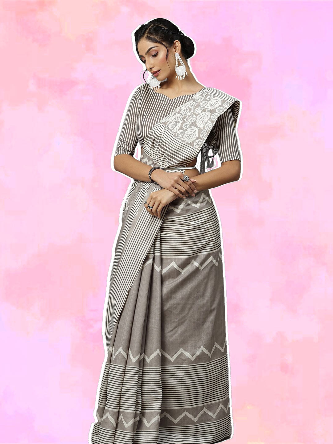 Geometric Prints And Pattern Saree