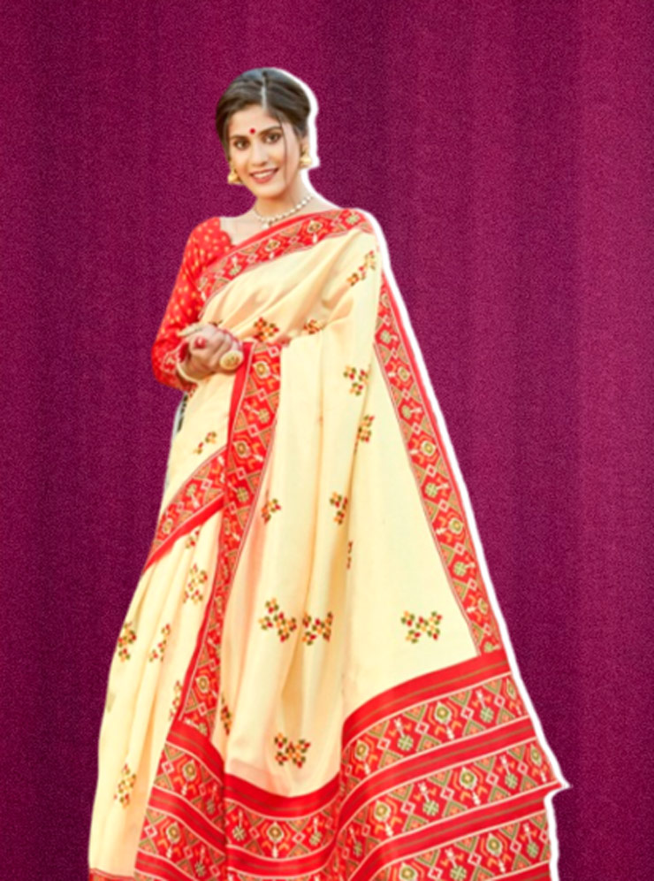 Silk Blend Sambalpuri Pata Saree