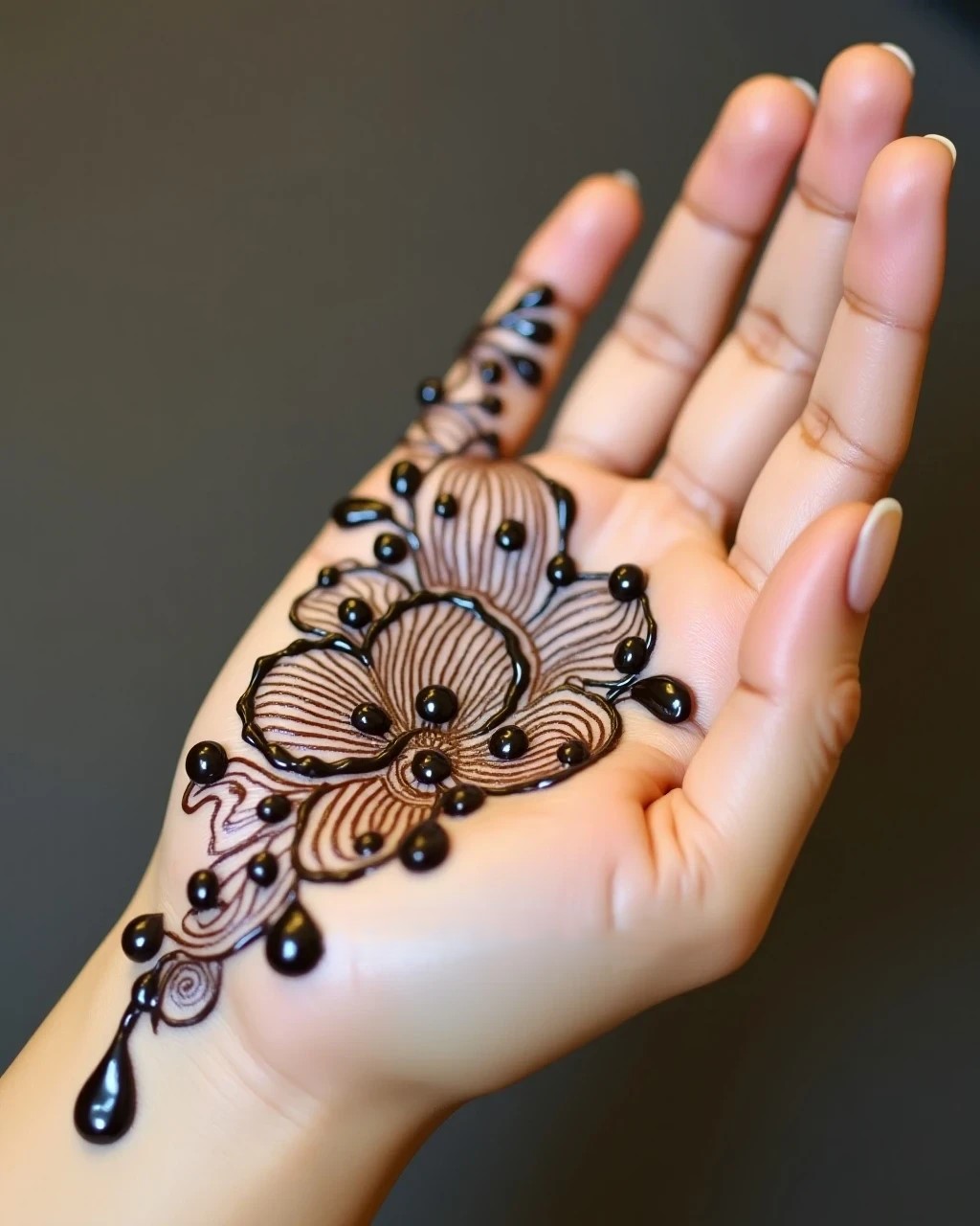 Paisley Style Minimal Bridal Mehndi Design