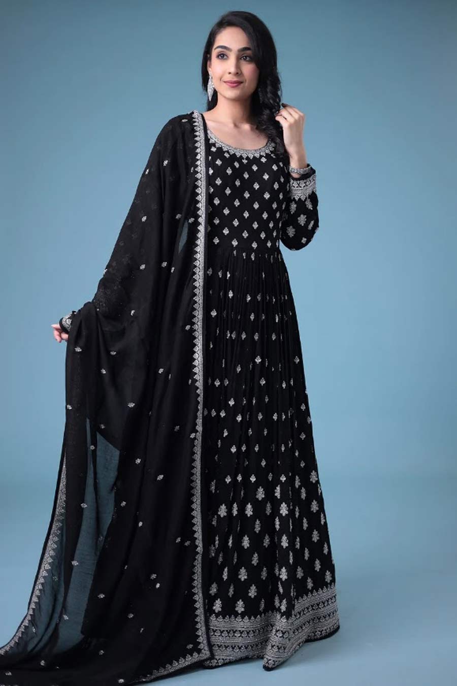 Embroidered Anarkali Suit Design