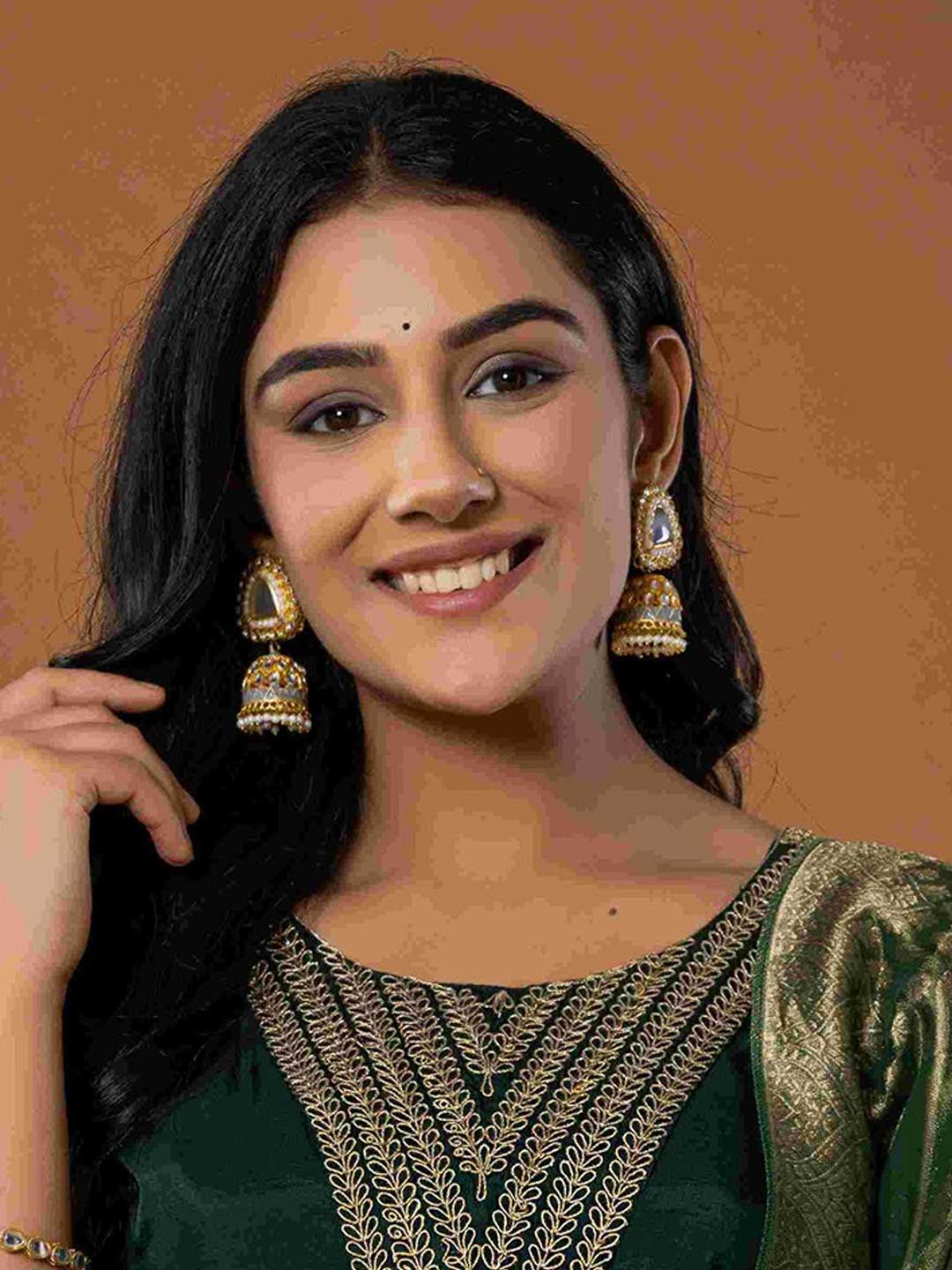 Boat Neck Banarasi Suit Design