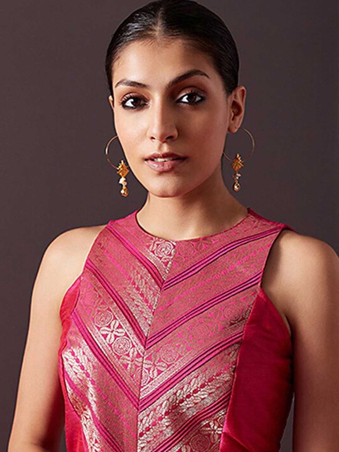 Round Banarasi Suit Neck Design