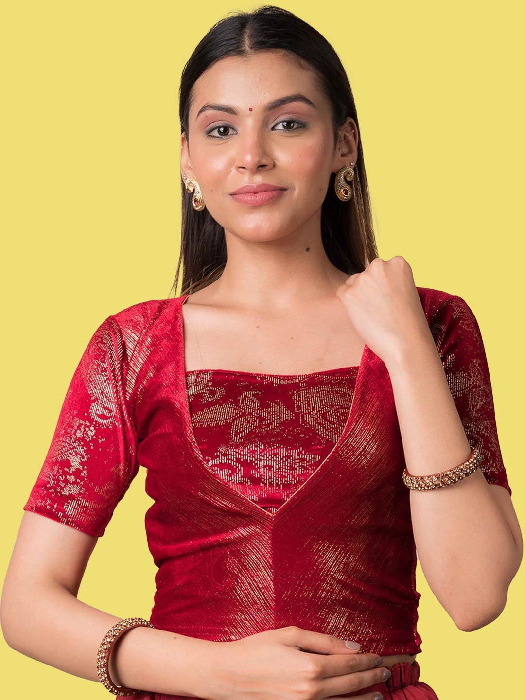 Velvet Woven Blouse Design