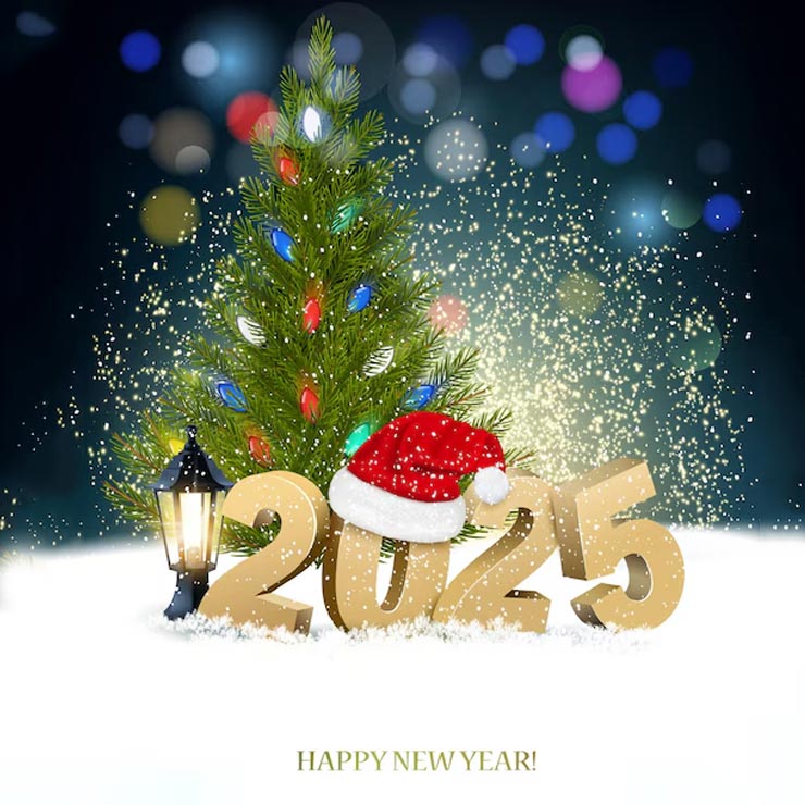 Merry Christmas 2024 And Happy New Year 2025 pic