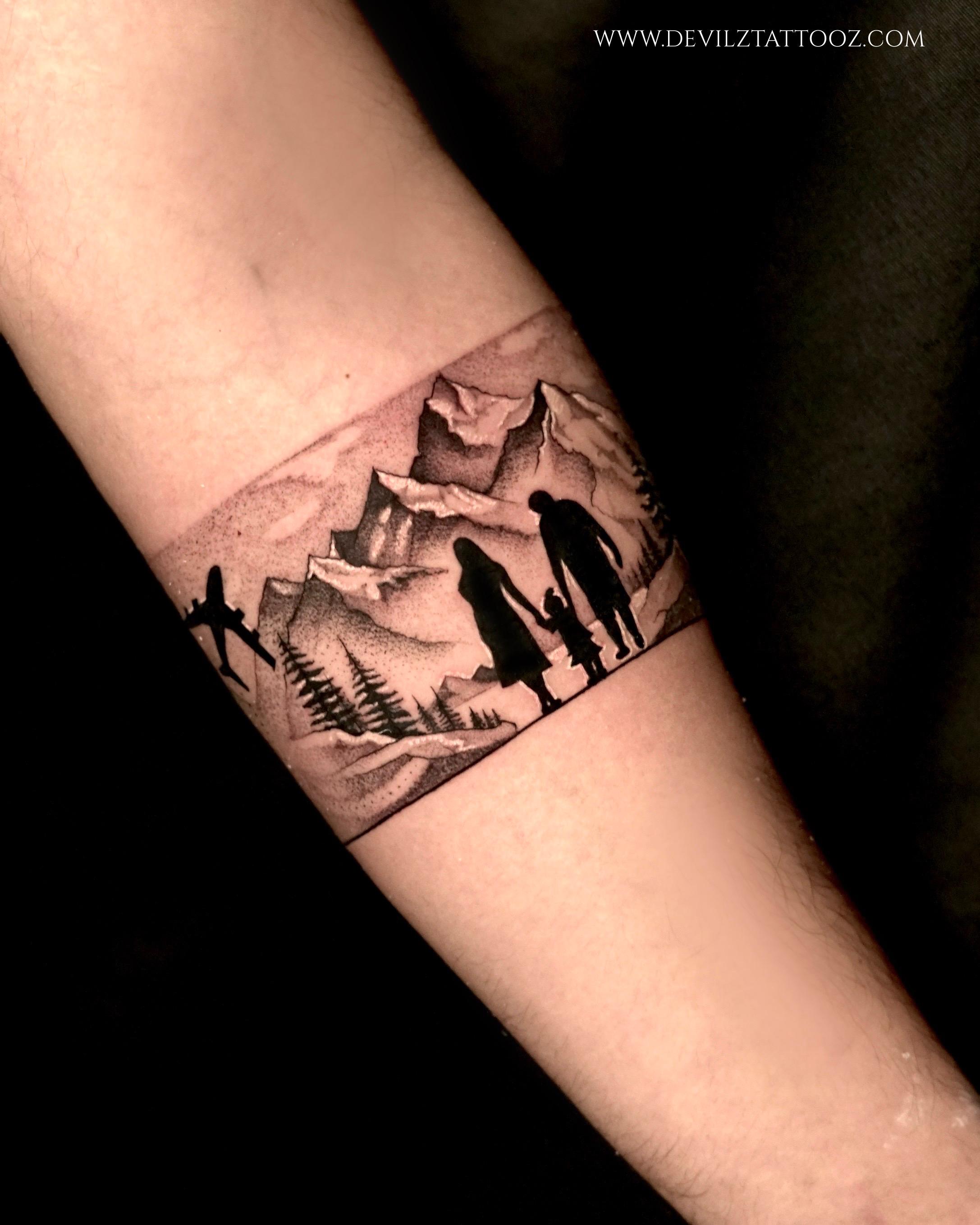 Customised Band Tattoo Design