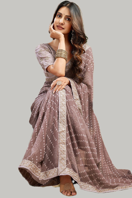 Bandhani Georgette Designer Saree