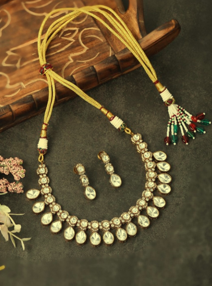 Gold Plated Polki Set Design