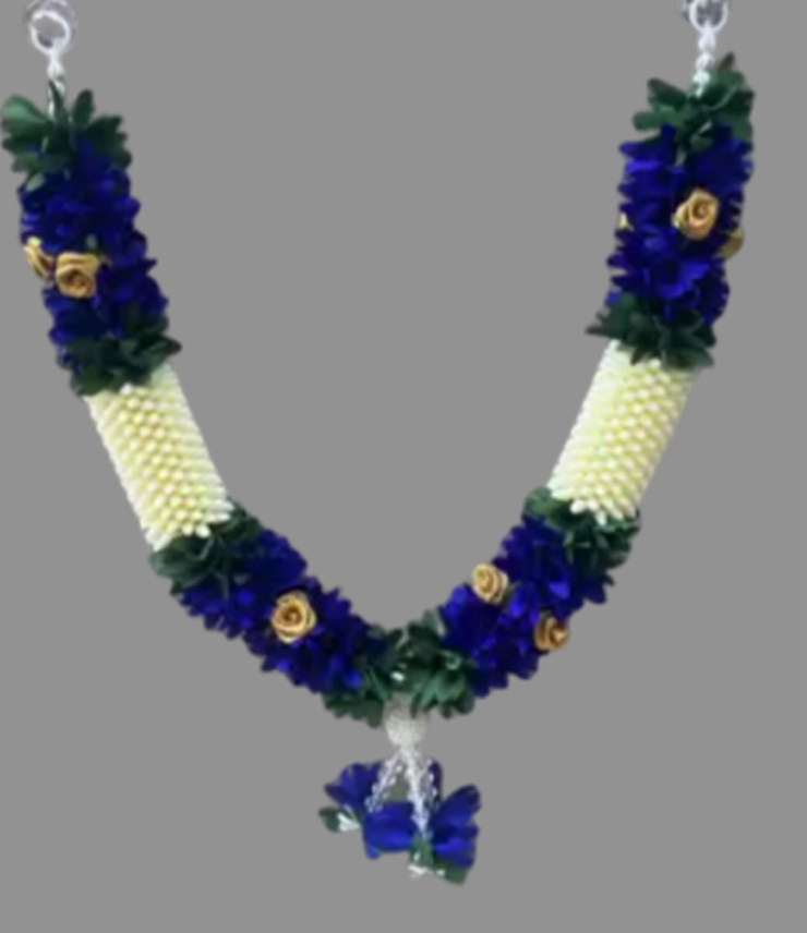 Blue And White Wedding Garland Design