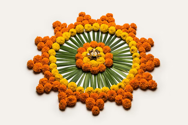 Marigold Rangoli Design