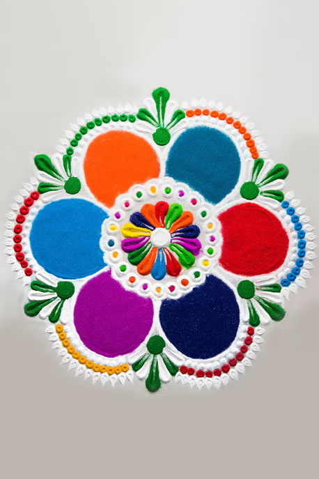 Multicolour Rangoli Design
