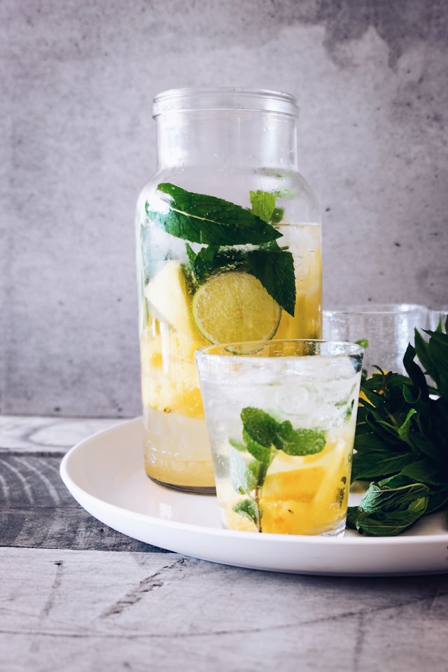 Mint And Lemon Water