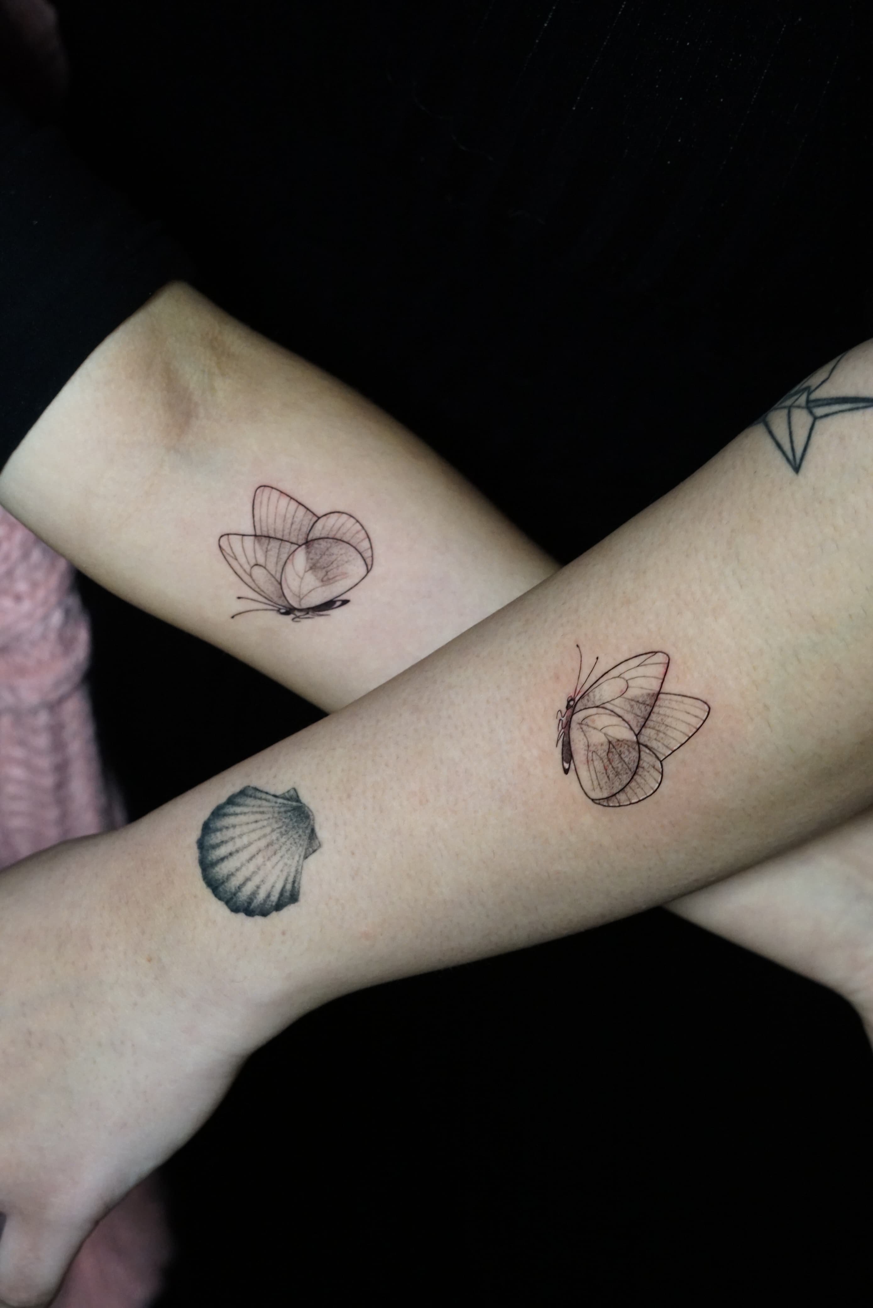 Butterflies Or Shells Tattoo Designs