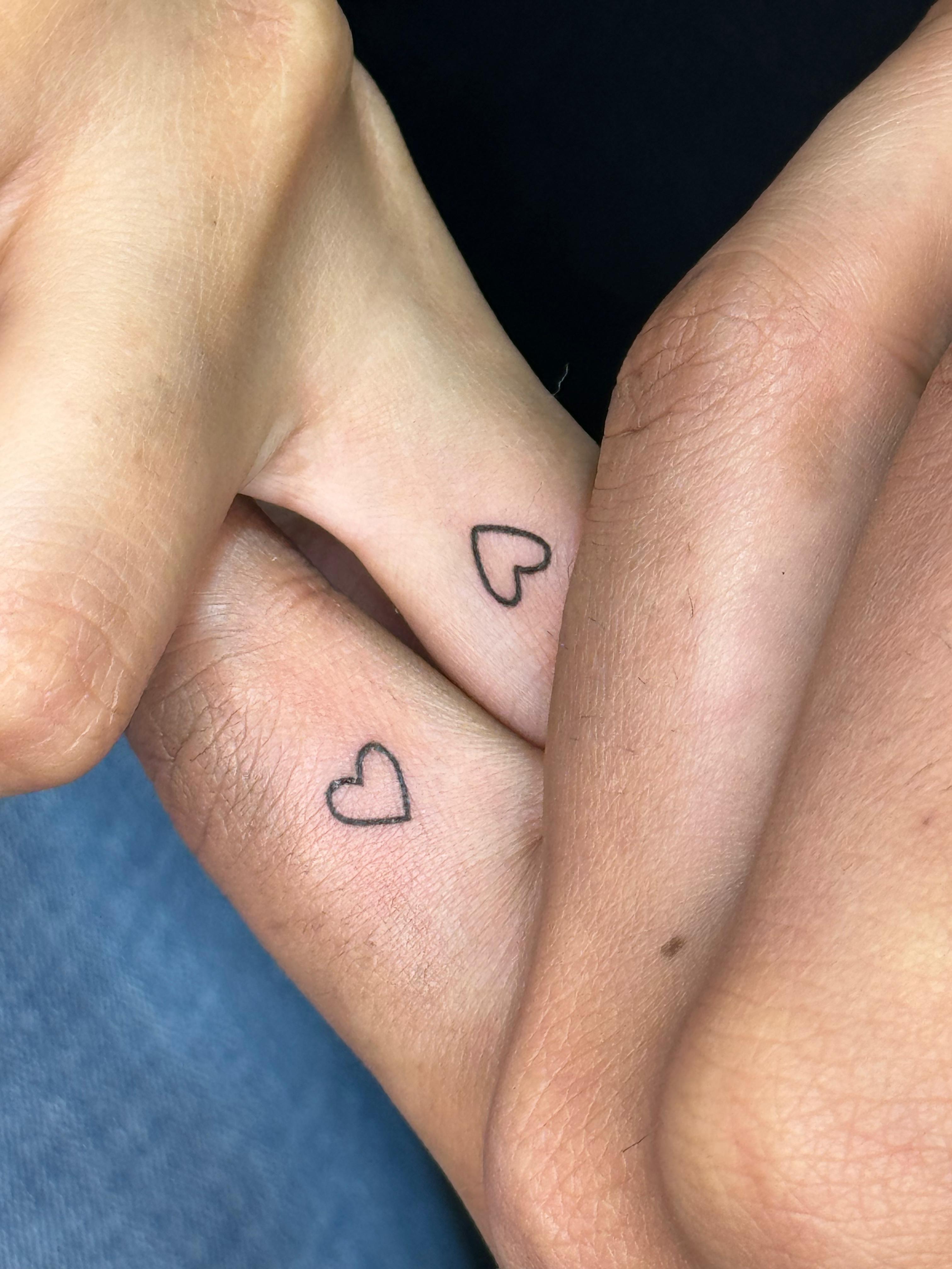 Single Line Heart Tattoo Design