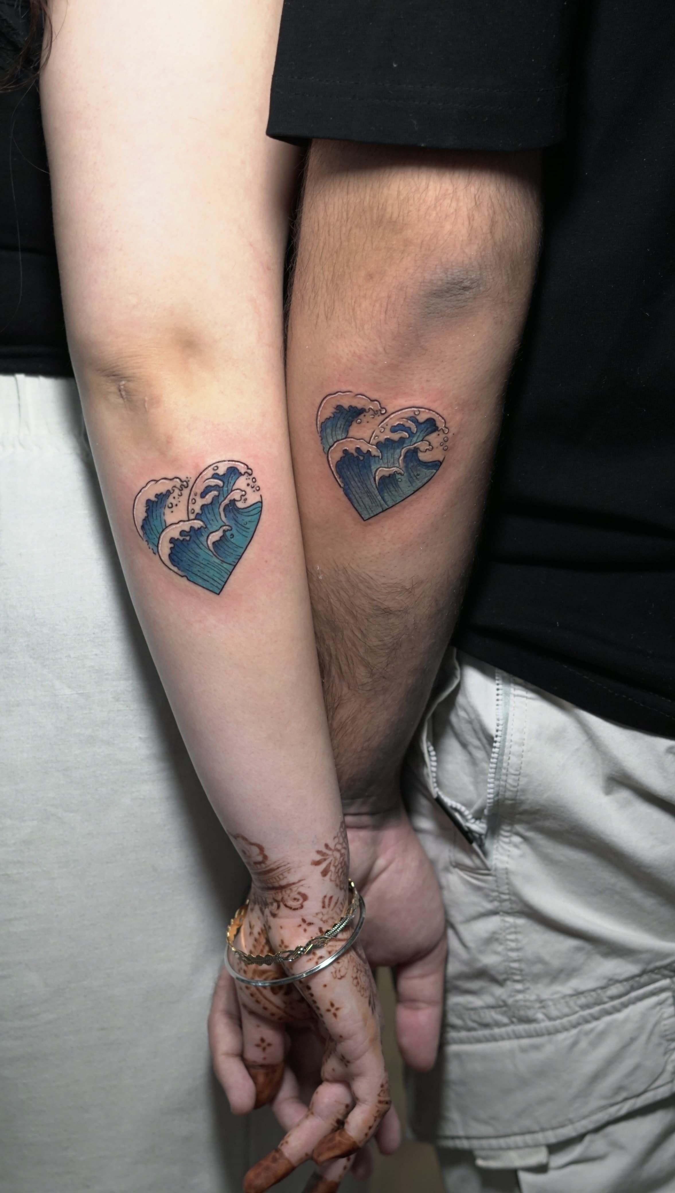 Heart Couple Tattoo Design