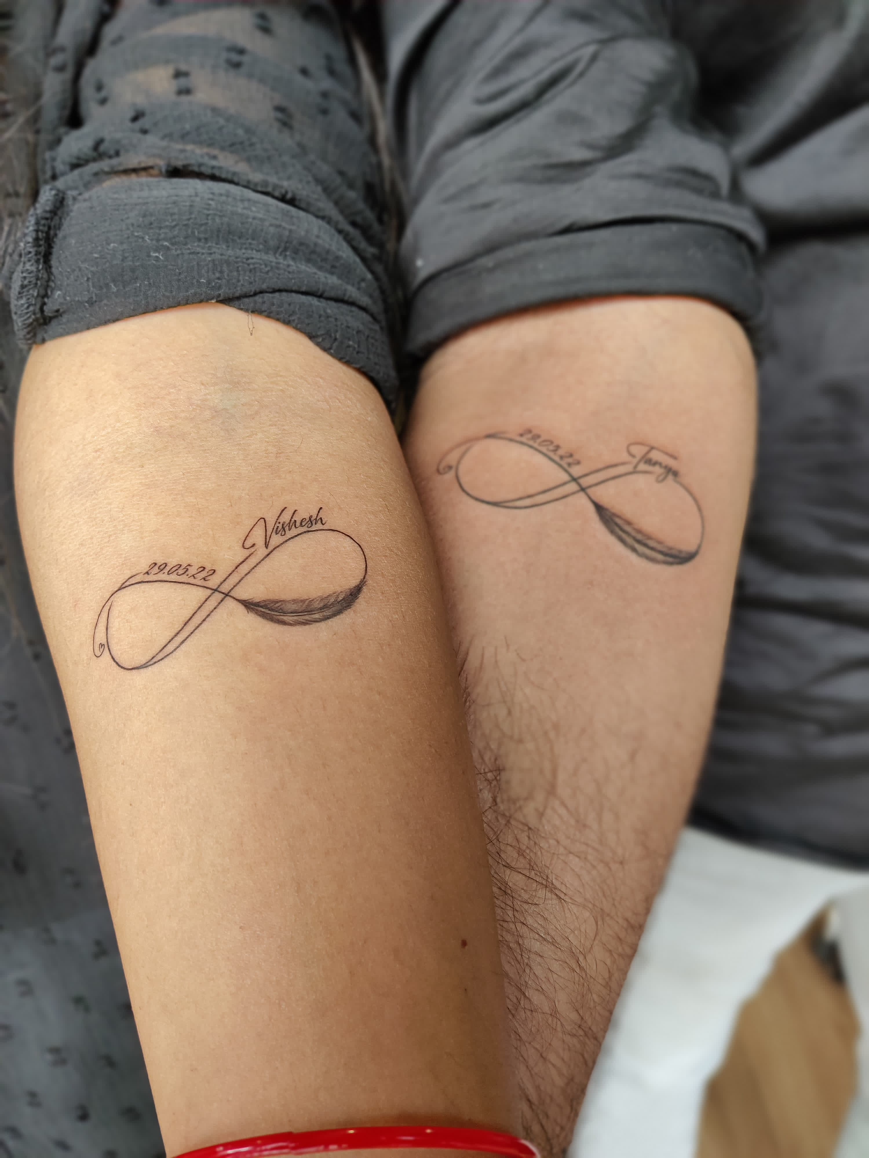 Infinity Couple Tattoo Design