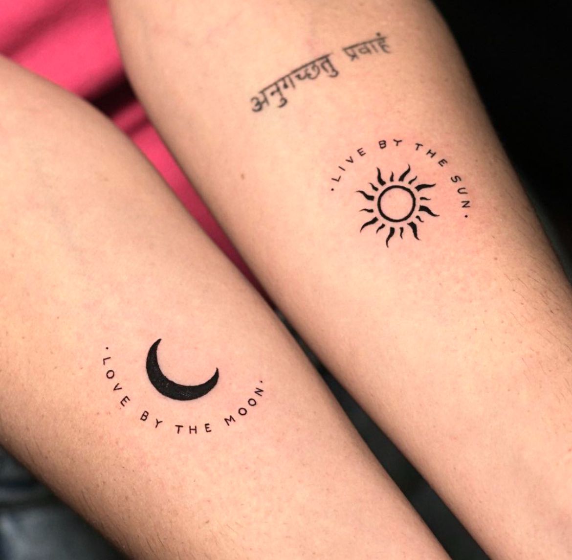Sun-Moon Couple Tattoo Design