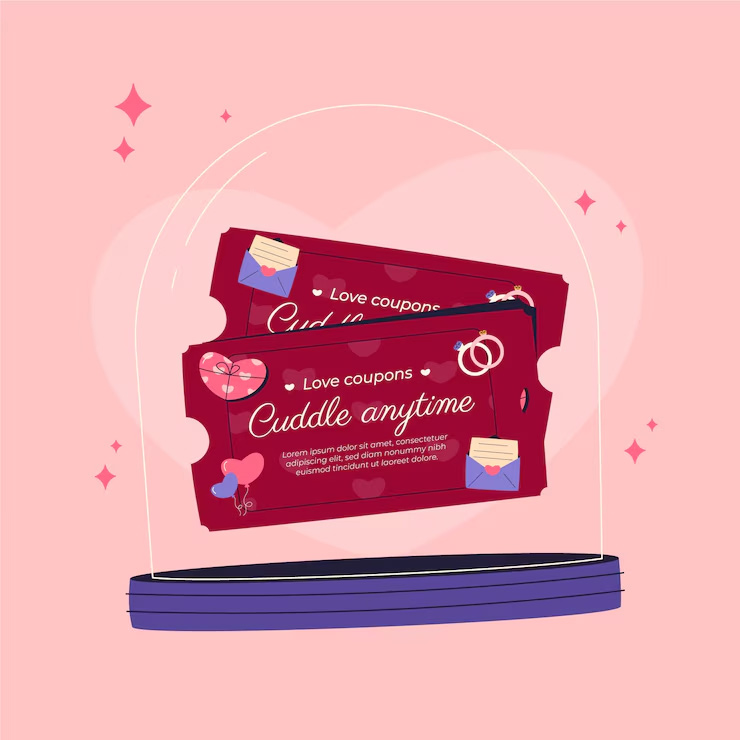 coupon card valentines day