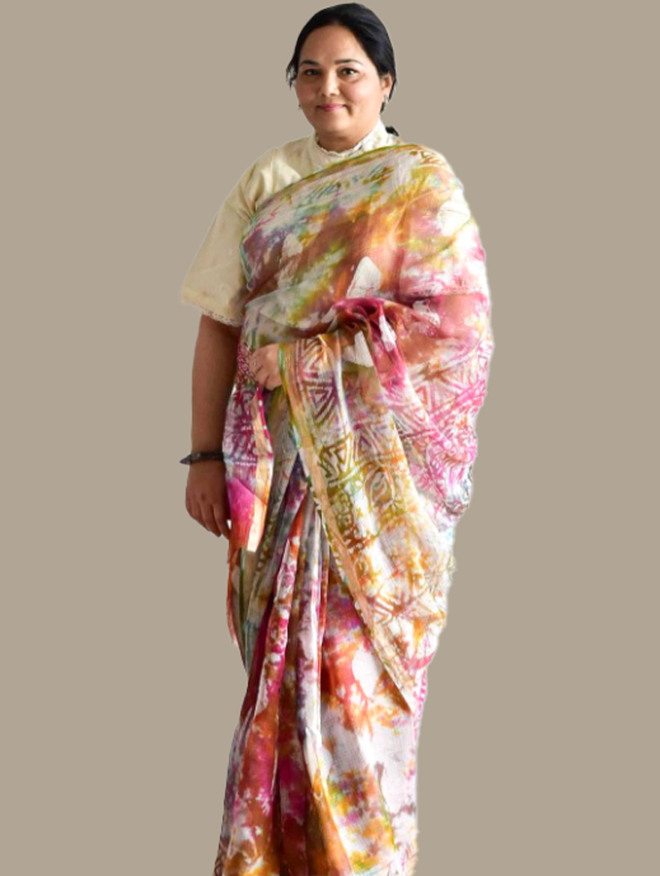 Multicolour Kota Doria Cotton Saree