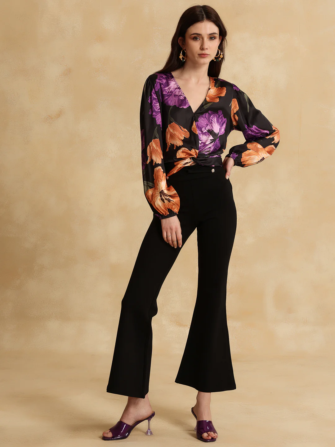 Puff Sleeve Floral Shirt