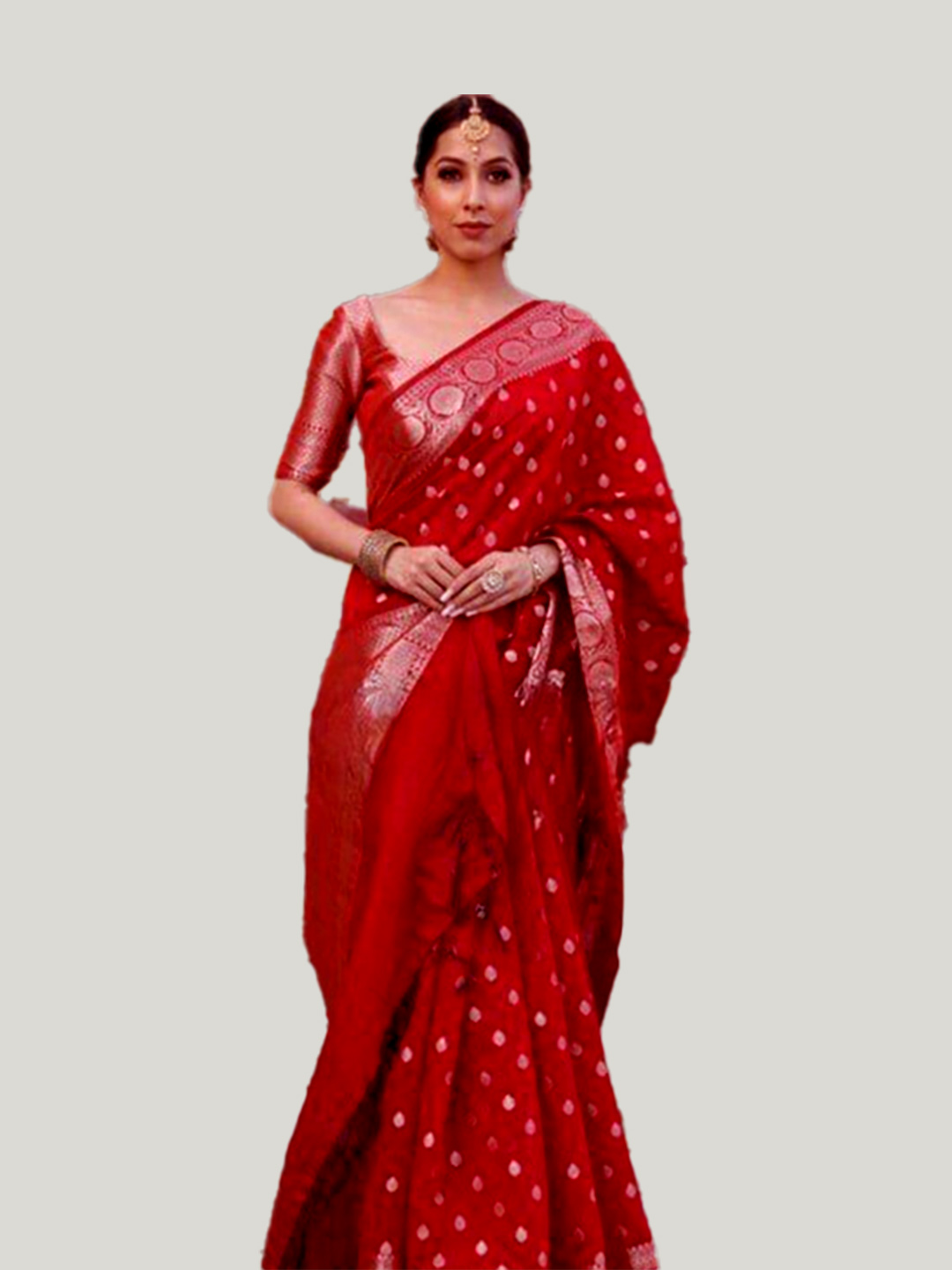 Bridal Red Patola Cotton Saree