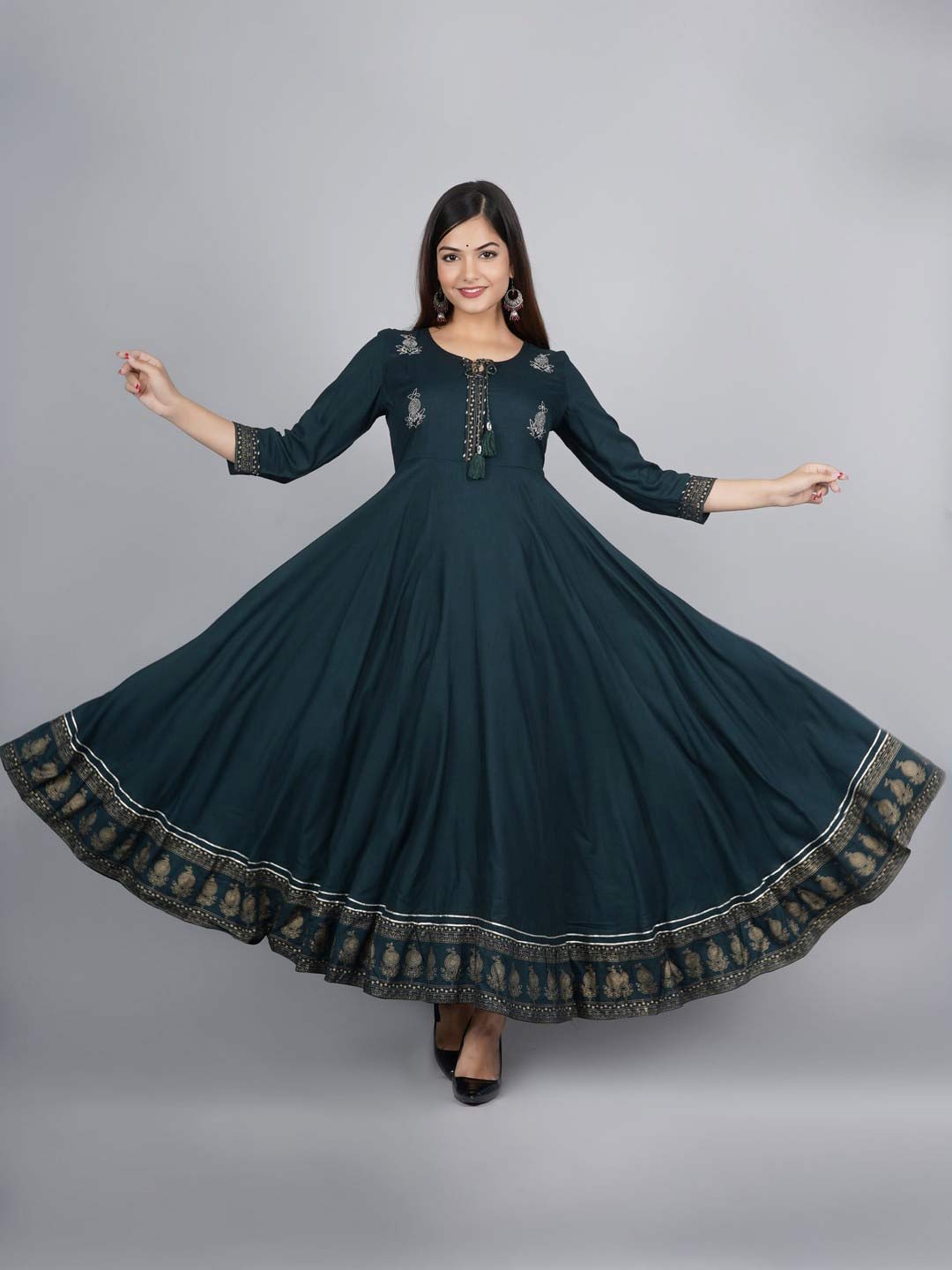Green Anarkali Suit