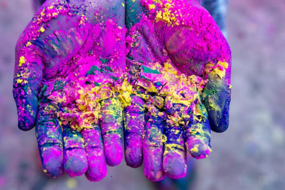 how to make dry holi colours at home