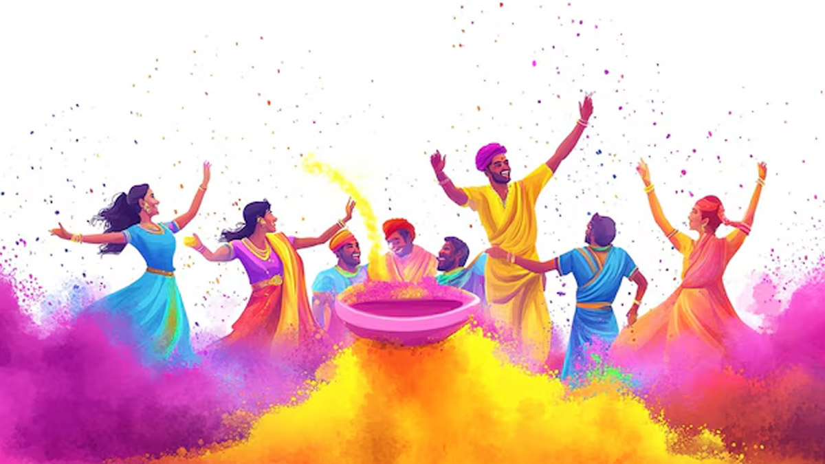 holi celebration in office invitation