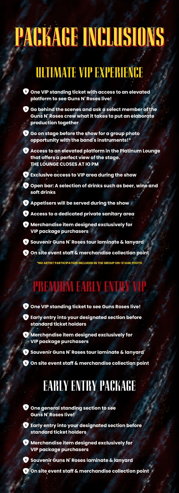 Guns N' Roses Concert In India Ticket Sales Date, Prices, Packages