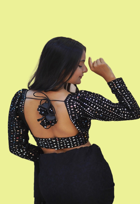 Tassel Blouse Back Design