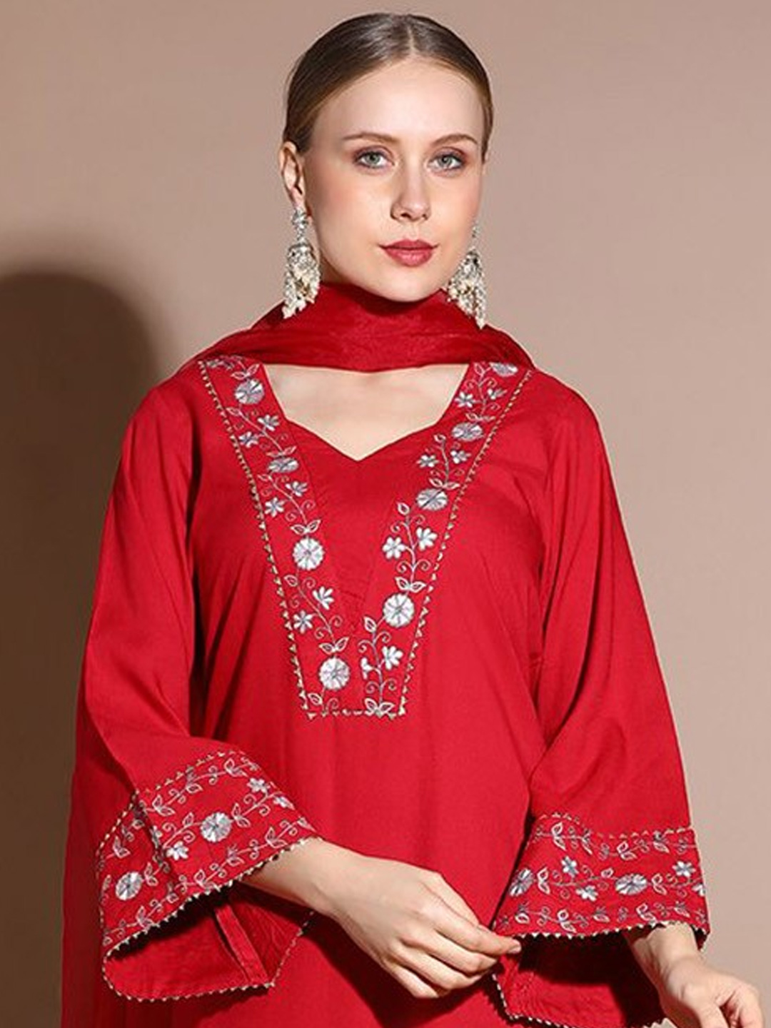 Gota Patti Flared Sleeve Design