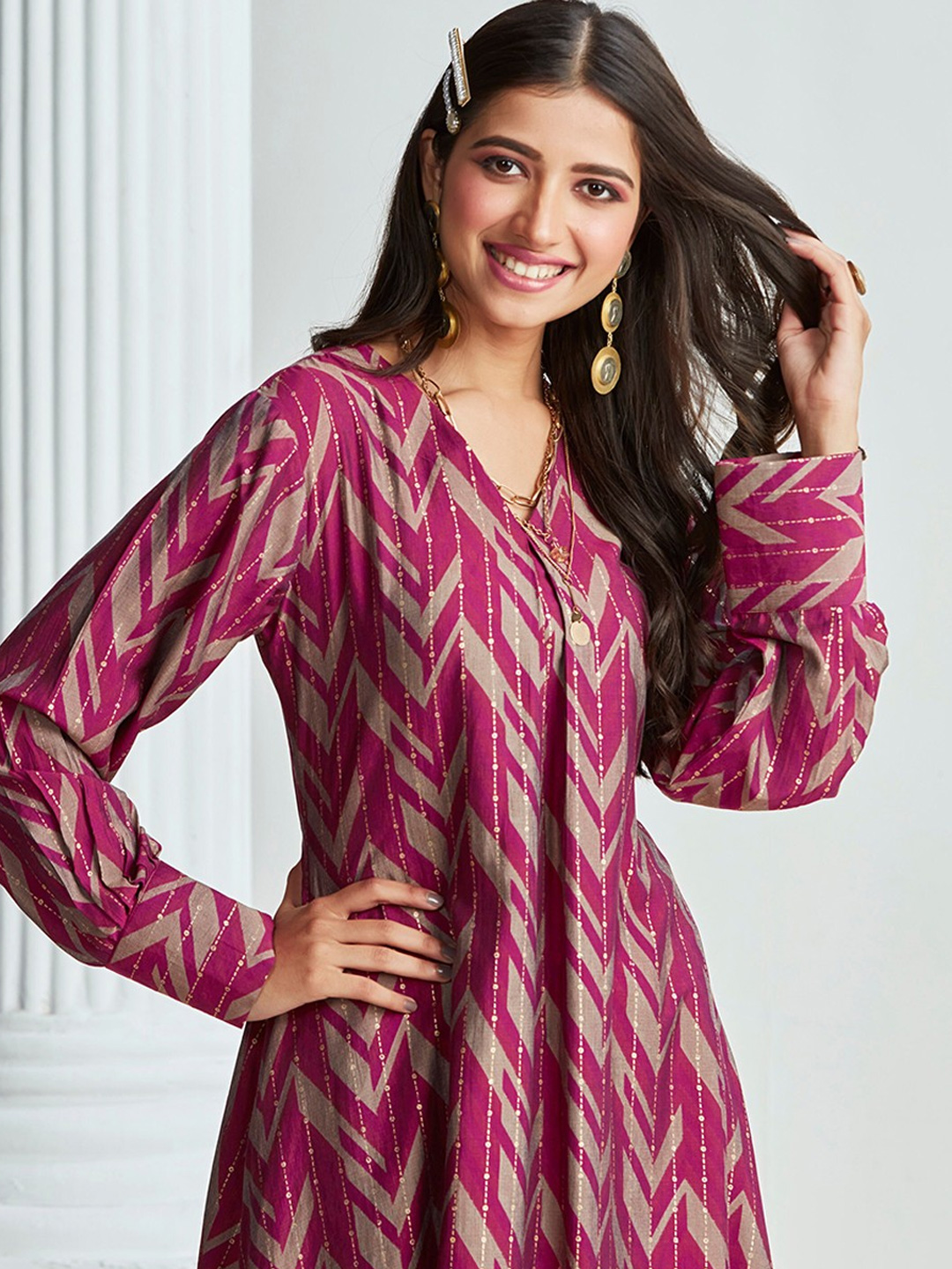 Pleated Full Sleeve Design