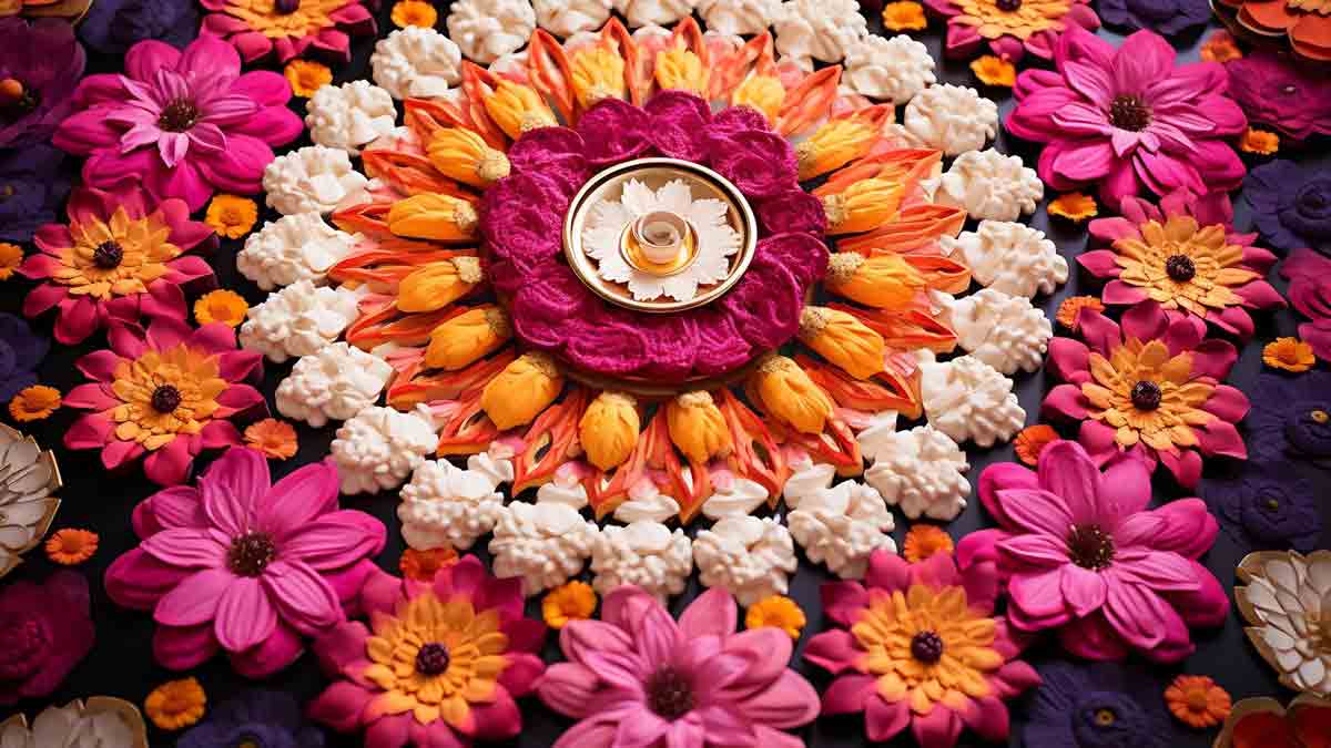 Natural Flower Rangoli
