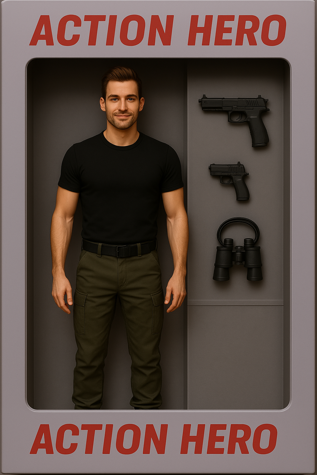 action hero style image