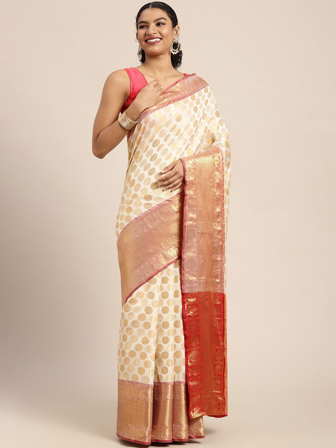 Banarasi Polka Dot Saree Design