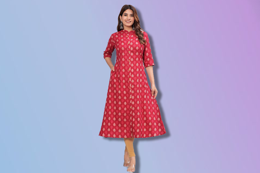 Collar Jaipuri Cotton Kurti Design