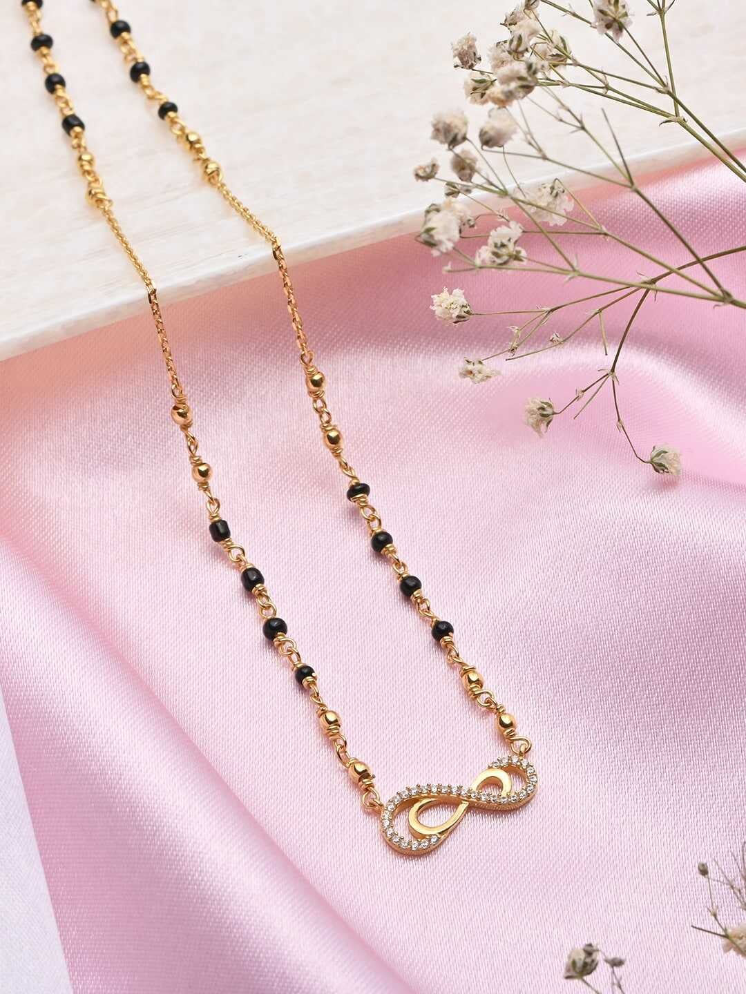 Infinity Diamond And Gold Mangalsutra Design