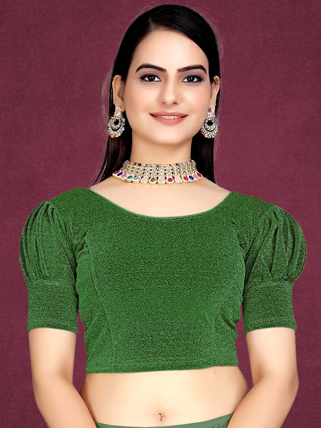 Fancy Puff Sleeves Blouse Design