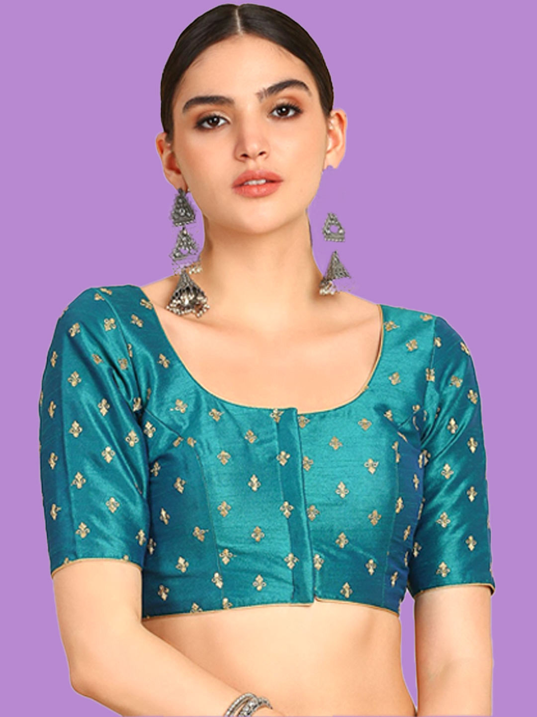 Art Silk Partywear Blouse Design