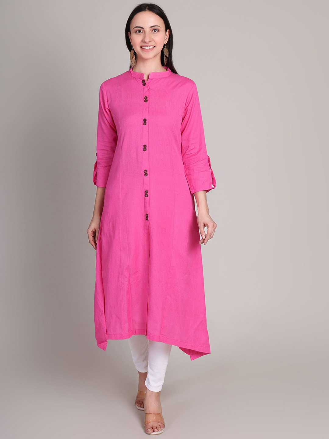 Keyhole Neck Linen Suit Design