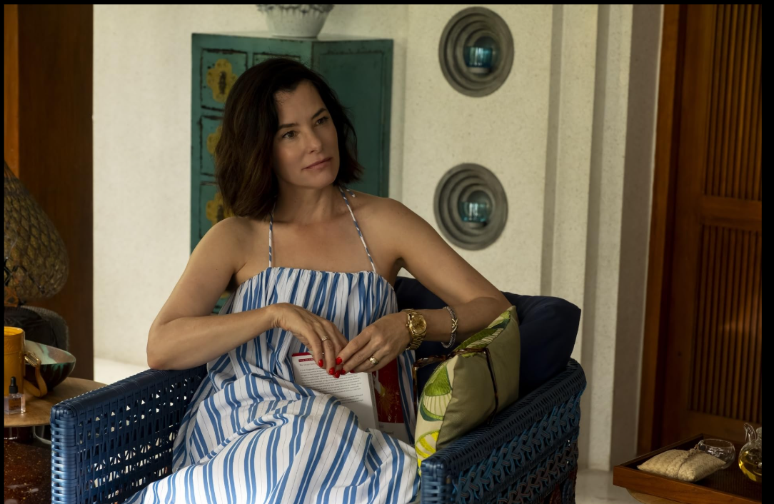 the white lotus white striped dress