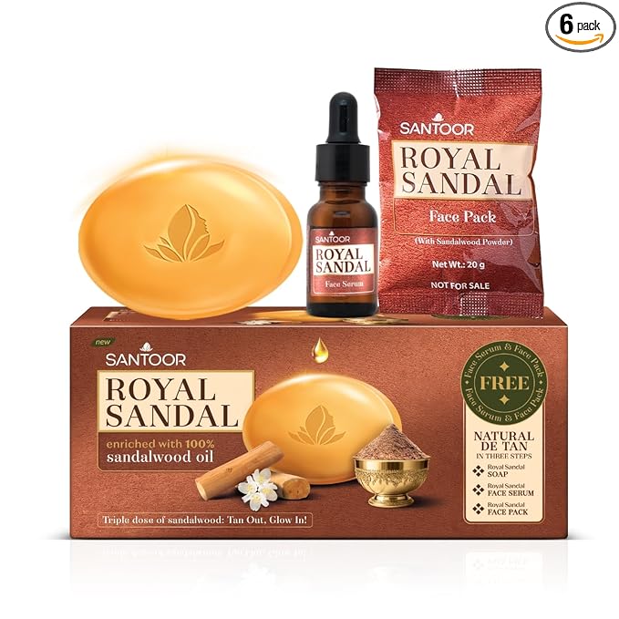 Santoor Royal Sandal Soap, Face Pack