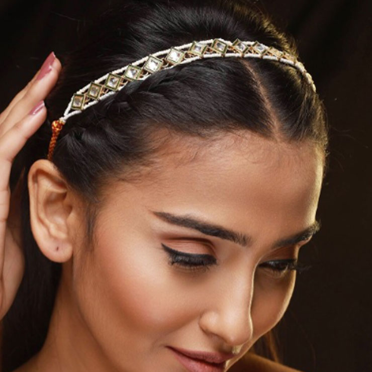 Gold Plated Kundan Stone Matha Patti