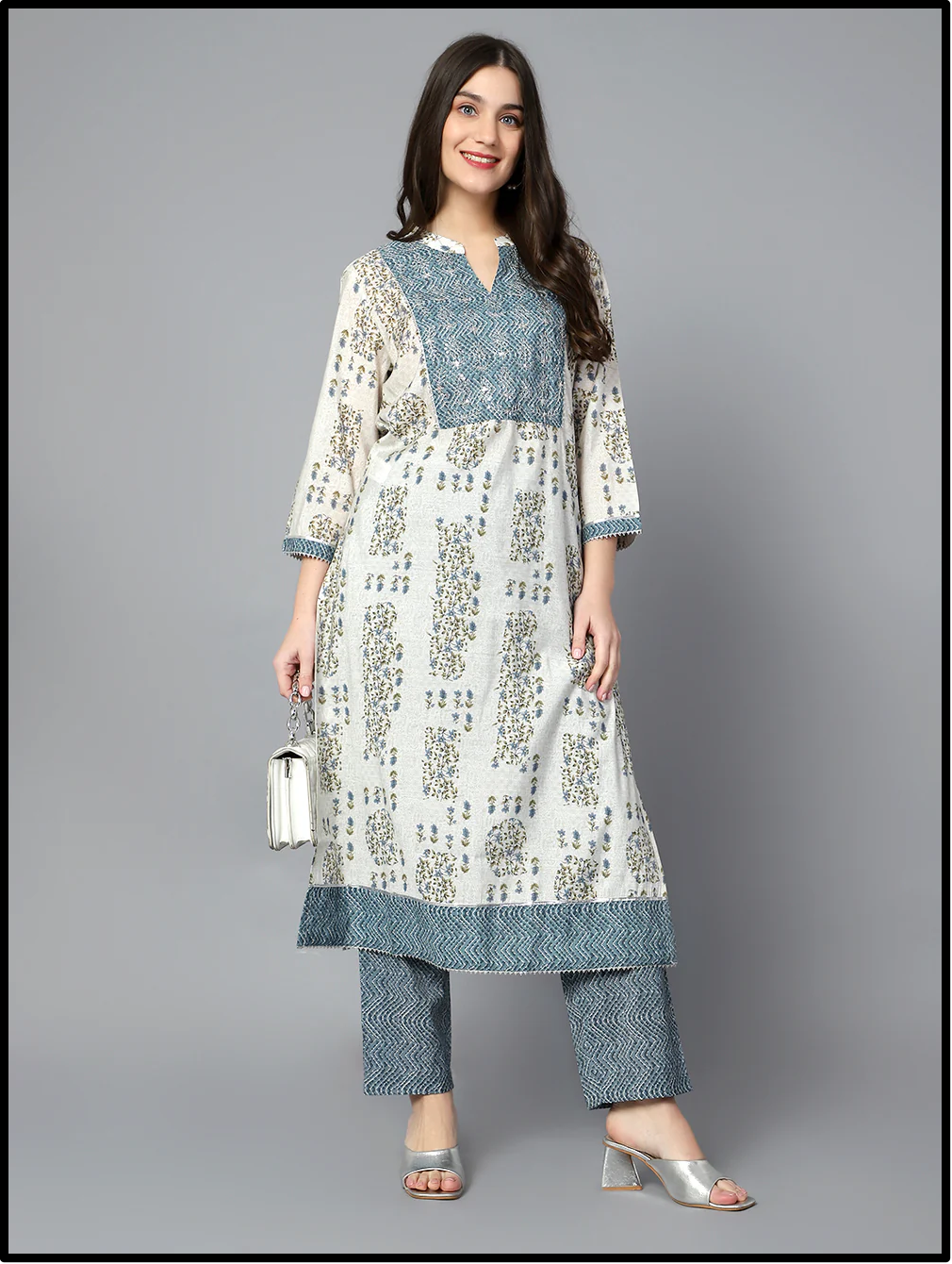 Casual Blueprint Printed Palazzo Set