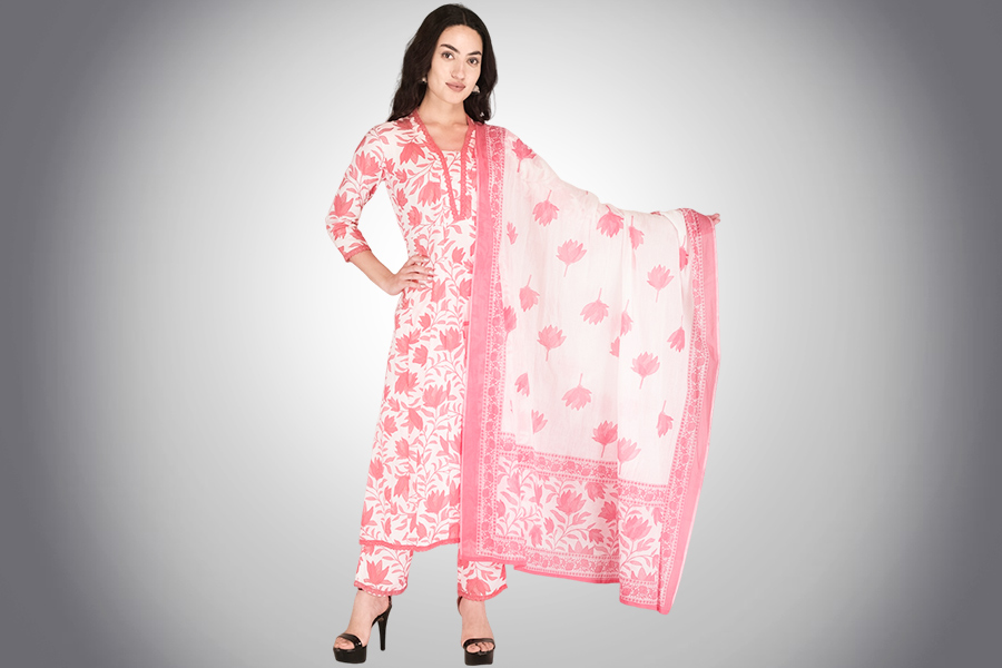 A-Line Phulkari Suit Design