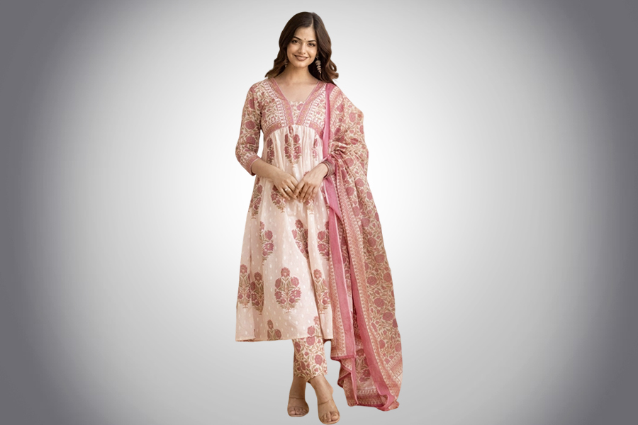 Anarkali Phulkari Suit Design