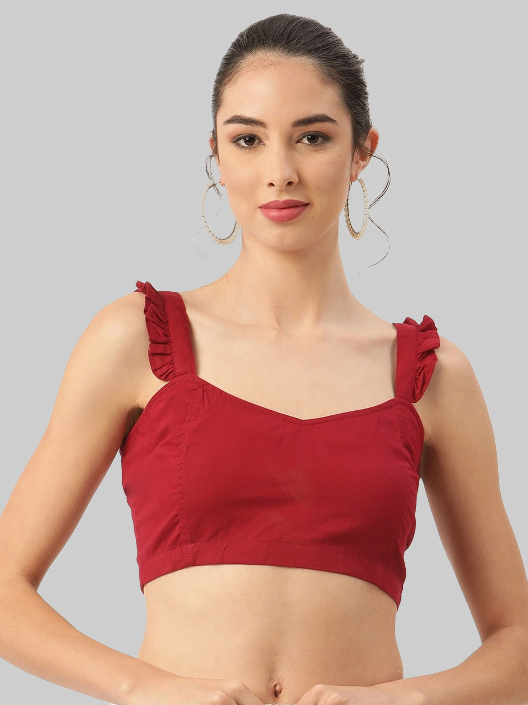 FRILL BLOUSE WITH 3/4 SLEEVE COME AS YOU ARE main image 1